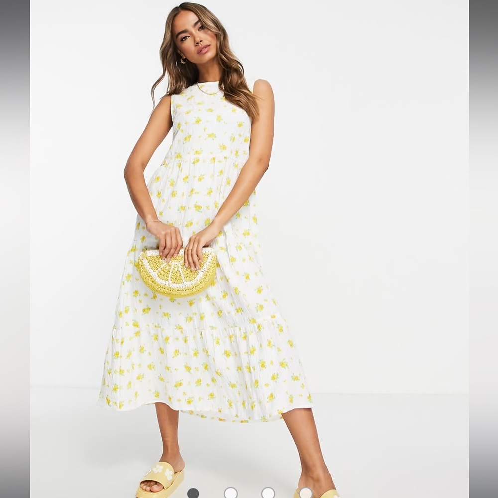 ASOS influence midi floral dress Size UK 12/US 8